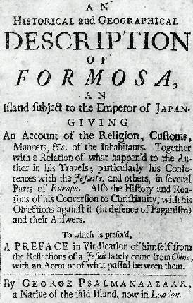 Psalmanazar's 'Formosa'